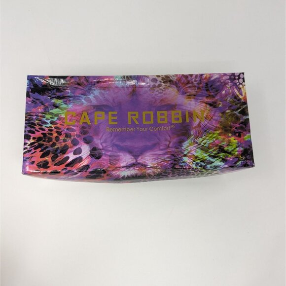 Cape Robbin Wisdom Black Clear Strappy Chunky Heel Sandals Size 7 In Box - Picture 4 of 8